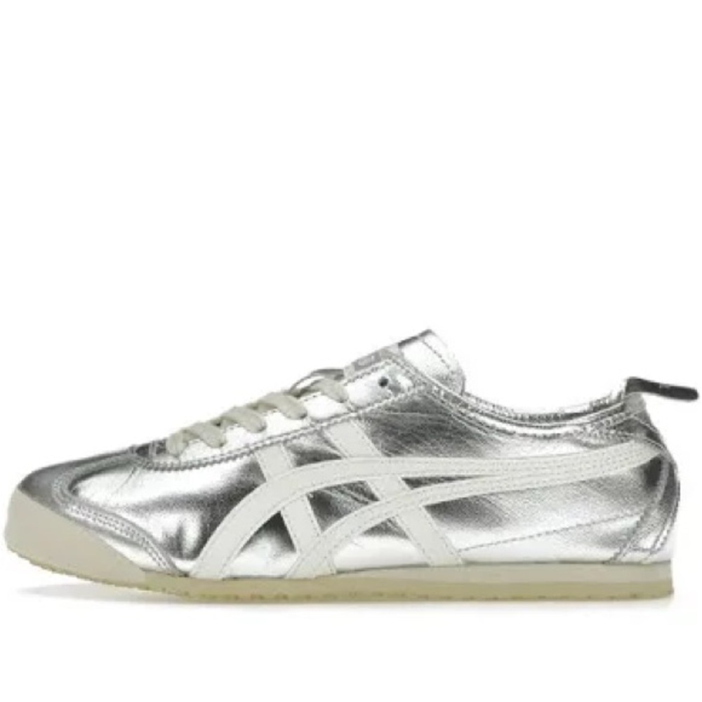 Silver and White Sneakers